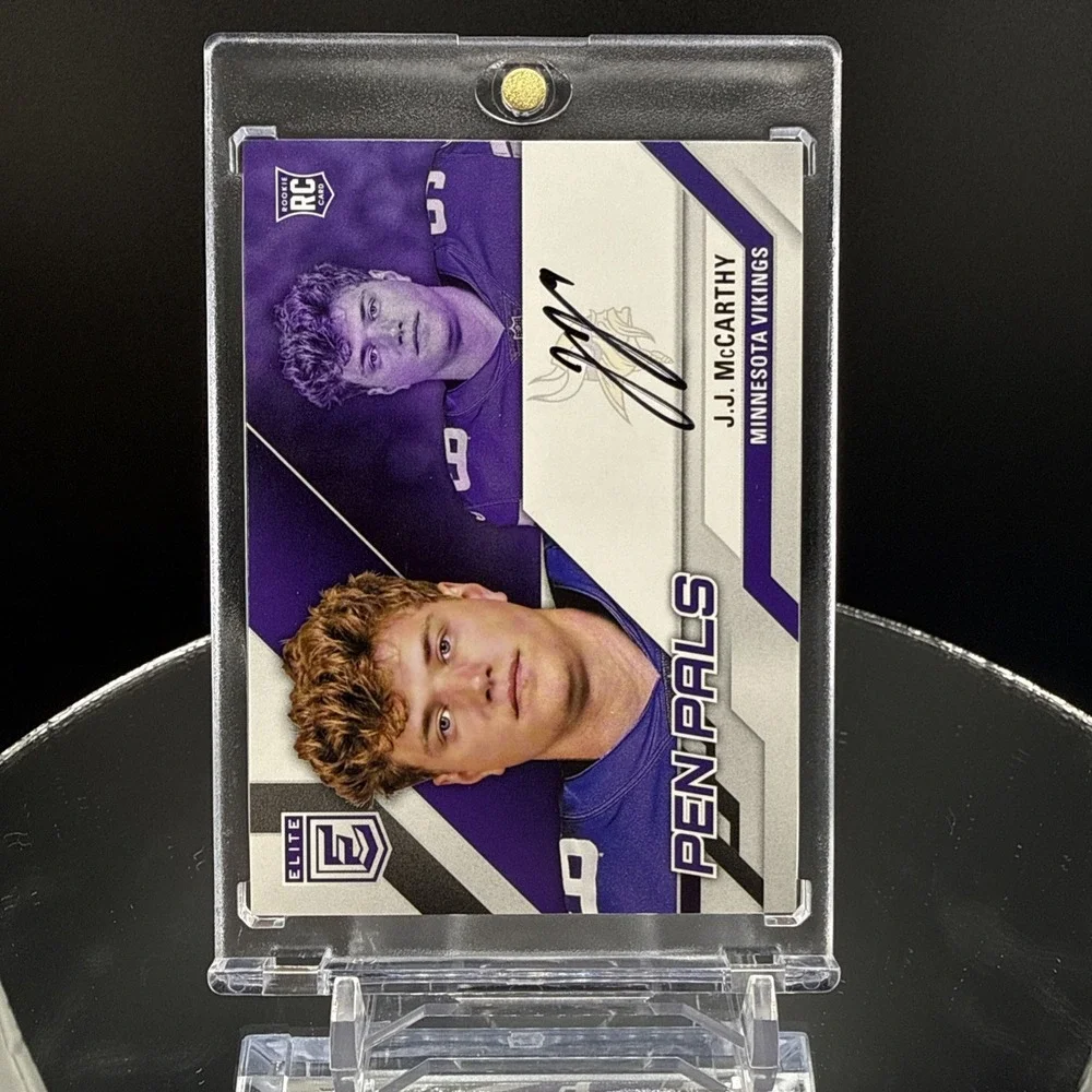 Panini 2024 Donruss Elite Pen Pals J.J. McCarthy Rookie Autograph #PAL-JMC